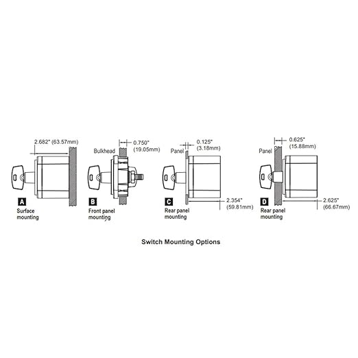 Blue Sea Systems On/Off Battery Isolator Switch With Locking Key, Black, 6005200 m‑Series