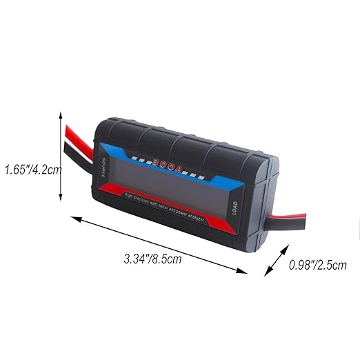 300A High Precision Watt Meter, DC 0-60V Power Energy Meter Voltage Amp Tester with LCD Backlight Screen for RC, Solar, Ebike