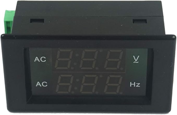 Digital AC Voltage Frequency Meter, AC 80-500V Voltmeter 45-65Hz Frequency Counter, LED Display Voltage Gauge, Mini Volt Hz Monitor Tester, High Voltage Panel Indicator -for Generator, RV