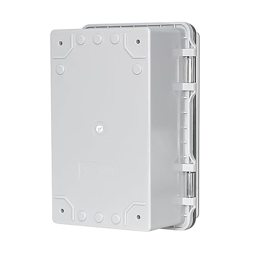Outdoor Waterproof Electrical Box Junction Box ABS Plastic Electrical Enclosure Hinged Cover Electric Box with Mounting Plate for Outdoor Indoor Wiring Projects Clear 8.2"x5.1"x4.3"