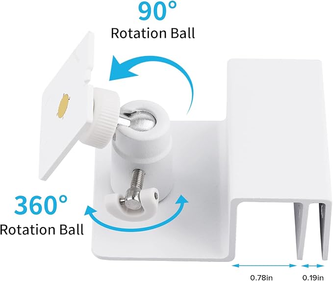 ALERTCAM Gutter Mount for Solar Panel, Adjustable Weatherproof Aluminum Alloy Mount Bracket, Perfect Angle to Get Adequate Sunlight (White)