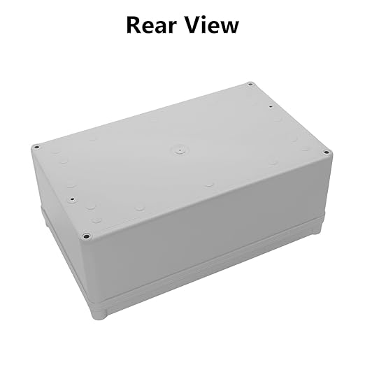 LeMotech Junction Box IP67 Waterproof Dustproof ABS Plastic Project Box for Electrical Outdoor Enclosure Gray 9.8 x 5.9 x 3.9 inch (250 x 150 x 100 mm)