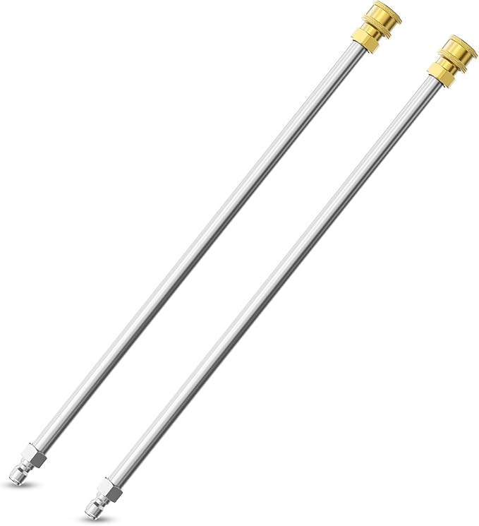 Sealegend Pressure Washer Extension Wand, 17 Inch Power Washer Lance, 2 Packs Stainless Steel with 1/4" Quick Connect, 4000 PSI