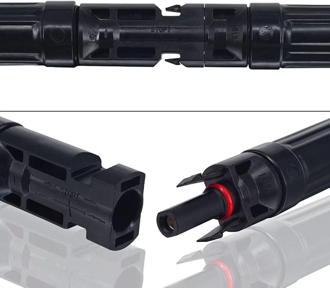 10A Solar Fuse Holder Inline with Male and Female Connector for Solar Panel and Solar Controller, Waterproof Solar Fuse Connector, Solar Surge Protection Device 5pcs