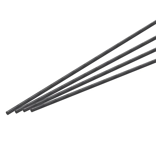 MECCANIXITY Carbon Fiber Rod, 2mm x 100mm Carbon Rod Bar for RC Airplane DIY Craft Kite Wing Tube Quadcopter Arm Repair Pack of 36