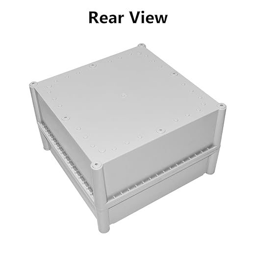 LeMotech Waterproof Dustproof IP67 Junction Box DIY Case Enclosure Gray 11 x 11 x 7.1 inch (280 x 280 x 180 mm)