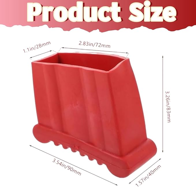 Ladder Feet-2PCS Covers Non Slip Rubber Steep Ladder Foot Pads Cushion Extension Ladder Feet Covers Security Bumpers Replacement Ladder Accessories Red, Step Ladder Rubber Feet Replacement