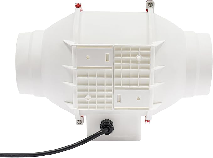 DNYSYSJ Duct Fan, 182CFM Inline Duct Fan With Remote, Inline Duct Fan 4 Inch Vent Booster, HVAC Exhaust Intake Fans High CFM Low Noise, For Basements, Bathrooms, Kitchens, Workshops