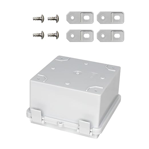 Weatherproof Junction Box Waterproof Electrical Box ABS Plastic Enclosure Switch Router Project Box Latch Hinged Project Enclosure (5.9"x5.9"x3.5")