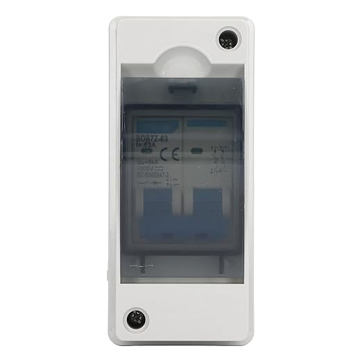 Solar Panel Disconnect Switch, 63A 1000V DC Miniature Circuit Breaker with Connector, PV Disconnect Switch Distribution Box Isolation Switch for Solar PV Home