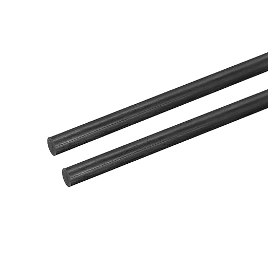MECCANIXITY Carbon Fiber Rod, 7mm x 300mm for RC Plane DIY Tool Wing Tube Quadcopter Arm, Pack of 2