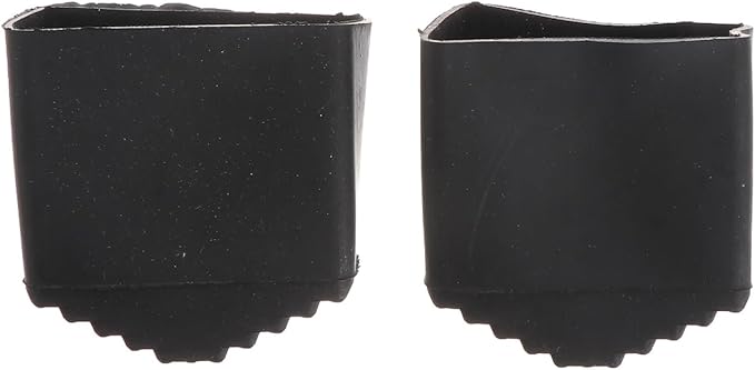VICASKY 2-Pack Universal 2x4cm Square Anti-Slip Rubber Feet, Protective Leg Caps for Folding & Step Ladders, Non-Slip Floors Guards for Stabilizer Bars & Household Use (Black)