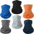 6 Pack Breathable Bandana Face Mask, Summer UV Protection Cooling Neck Gaiter Face Clothing
