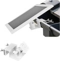 Adjustable Solar Panel Gutter Mount for Ring -Easy Install Weatherproof Aluminum Alloy Bracket for Outdoor Use，with Perfect Sunlight Angle，Get Adequate Sunlight (White)