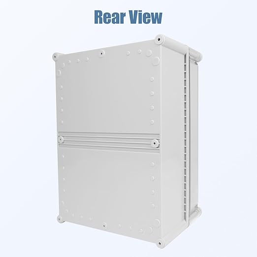 LeMotech Junction Box IP67 Waterproof Dustproof Electrical Box Project Box DIY Enclosure Gray with Transparent Clear Cover, External Size 15x11x7.1in (380x280x180mm)