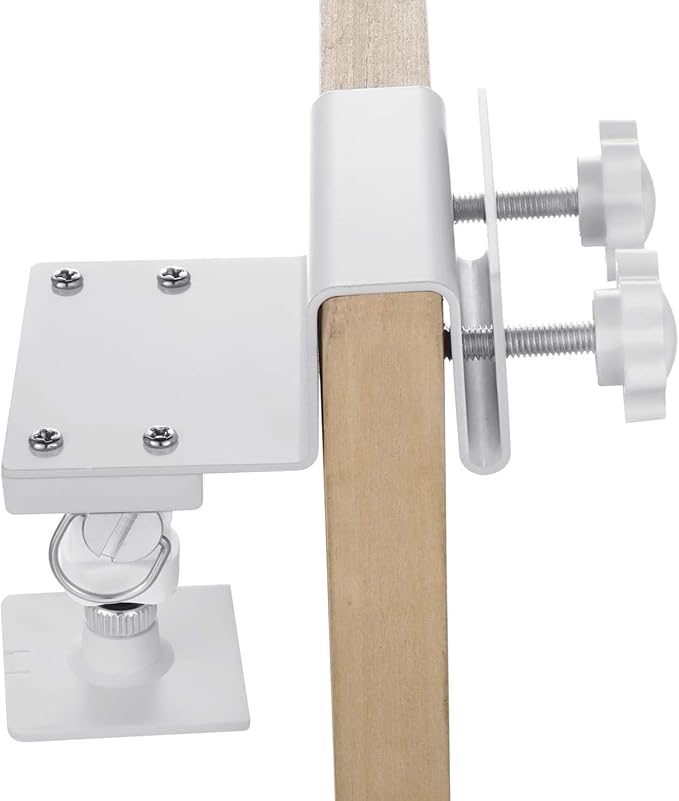 Wasserstein Gutter Mount for Solar Panel Compatible with Ring, Arlo, Blink, Reolink Cams (1 Pack, White) (Not Compatible with Ring Super Solar Panel)