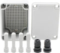 MAKERELE Weatherproof Outdoor Box Electrical with Cover 4.33”3.15”3.35” (1108085mm) Outdoor Universal Durable Cable Enclosure Dustproof with 2 NPT 1/4” Glands