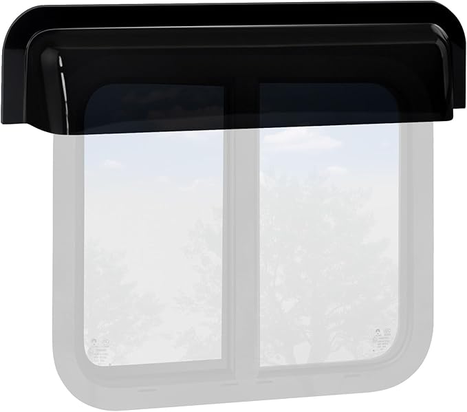 RV Window Rain Deflector & Sun Blade, RV Window Blade Rain Guard Sunroof Deflector Fits 24 inch Wide RV Sliding&Vertical Windows,Deflects Rain and Sun Protection for Camper Van Windows