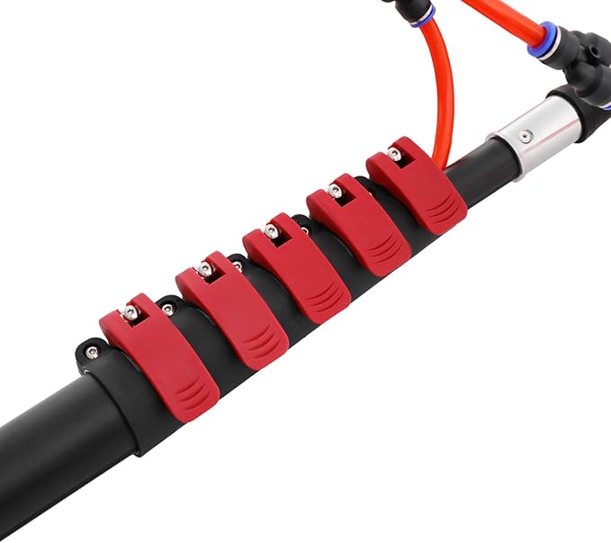 23.62ft Water Fed Pole Kit, Solar Panel Cleaning Brush with Telescopic Aluminum Pole, 180° Rotatable Window Cleaner System for Glass, Roof & Outdoor Surfaces