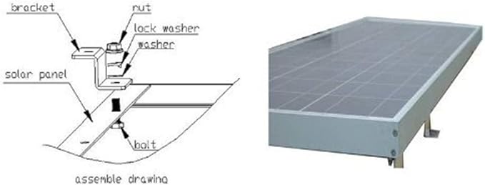 Solar Panel Mounting Kit for RV Roof,1.5 Inch Aluminum Z Brackets with Hardware for Boat Camper Van Off Grid,Supports Panels up to 80W