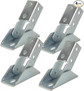 4 Pcs Adjustable Brace Fitting for 1-5/8" Strut Channel & 1/2" Bolt, 180 Degree Turn Joint Connector Bracket Solar Panel Bracket Base