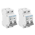 Heschen 2PCS DC Miniature Circuit Breaker, HSB6C-DC, 2 Poles, DC500V 50A, Photovoltaic Circuit Breaker, for Solar PV System Solar Panels Grid System, 35mm DIN Rail Mounting (50A)