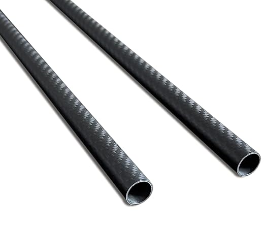 2pcs Carbon Fiber Tube 16mmx14mmx500mm 3K Roll Wrapped Twill Matte Finish