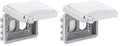 TayMac MM110G Weatherproof Single Outlet Outdoor Receptacle Cover, 5/8 Inches Deep, Grey (Pack of 2)