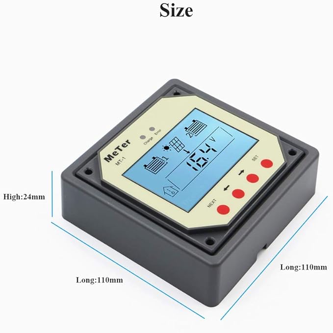 EPEVER Meter MT-1 Remote with LCD Display for Solar Charge Controller EPIPDB-COM Series 10A/20A Dual Battery Solar Panel Charging System