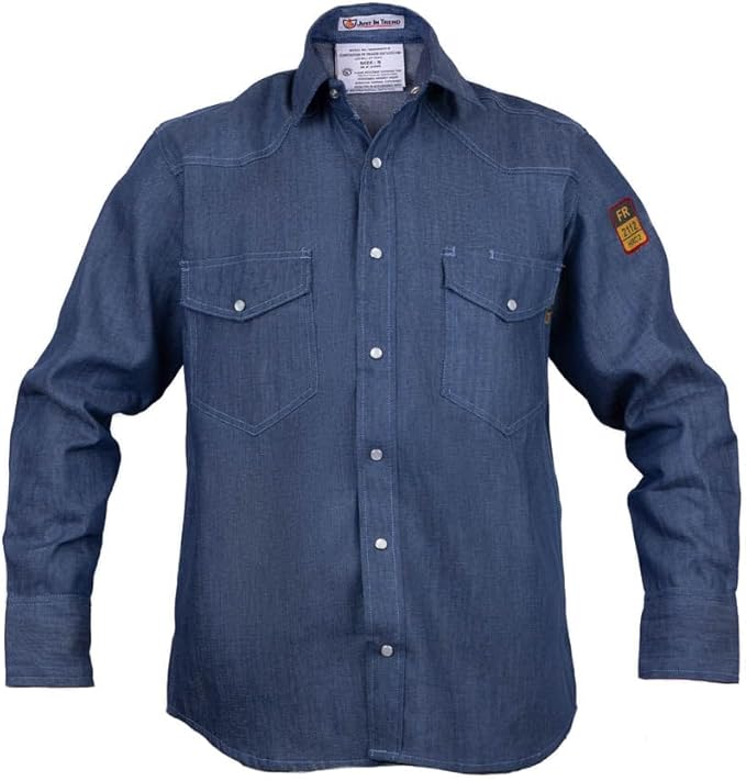 Flame Resistant FR Denim Shirt - 100% C - 7 oz