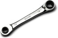 Capri Tools 4-in-1 120-Tooth Box End Reversible Ratcheting Wrench, 14, 15, 17, 19 mm, Metric
