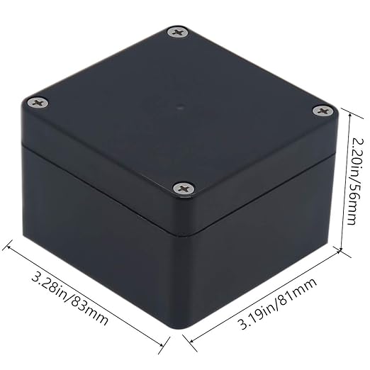 2 Packs Junction Box IP65 Waterproof ABS Plastic Electrical Project Case Power Junction Boxes, Project Box with 8 PCS M16 Cable Glands 3.27x3.19x2.2inch (83 x 81 x 56 mm)