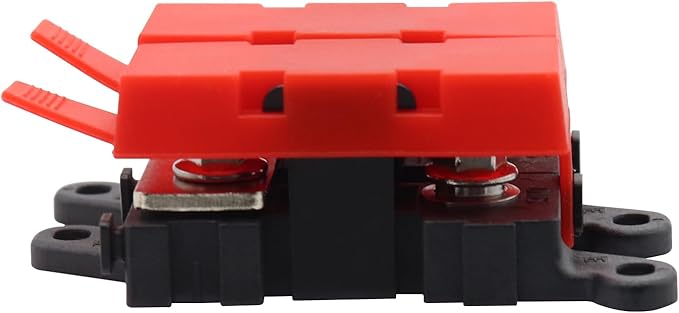 2way Midi Fuse Holder Car Audio Marine Boat Brass Fuse Block with Midi Fuses 100A 60A 30A Silicone Rubber Cover
