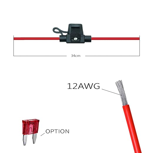 Waterproof in-line ASP LED Fuse Holder,12 AWG for Automotive, Marine（5 Pack）