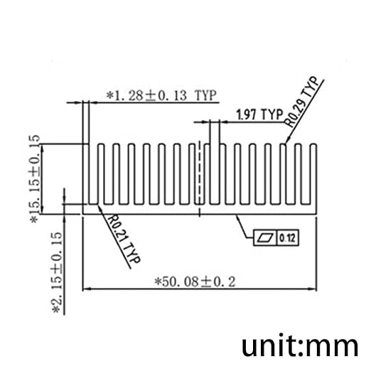 2PCS 50mm Black Aluminum Heat Sink with Thermal Conductive Adhesive Tape, 50×50×15mm Heatsink Cooler for Cooling VRM GPU Stepper Driver 3D Printer Stepper Motor TEC1-12706 Thermoelectric Peltier