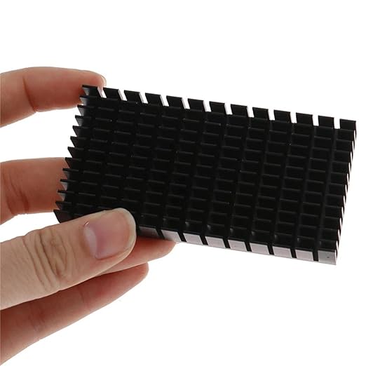 2PCS Aluminum Heat Sink with Thermal Conductive Adhesive Tape, 80×40×11mm Heatsink Cooler for Cooling VRM GPU Stepper Driver 3D Printer Stepper Motor