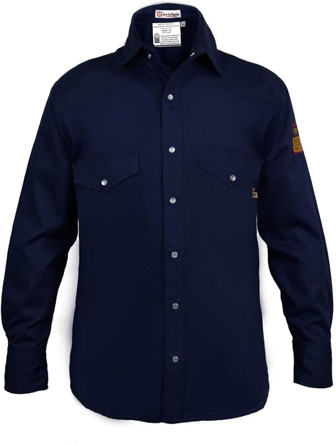 Just In Trend Flame Resistant Light Weight FR Shirt for Men - 88% Cotton, 12% Nylon, 7oz, NFPA 2112