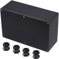 Project Box ABS Black Electrical Boxes IP65 Outdoor Waterproof Box Electronic Junction Box Power Enclosure with Cable Glands for DIY Project 9.06 x 5.91 x 3.35 inch (230x150x87mm)