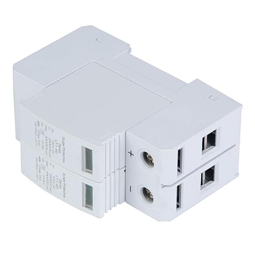 KIMISS Parafoudre SPD Type 2, 2P Protective Device DC Photovoltaic Protector Low Voltage Arrester Solar Combiner Box (2P40KA)