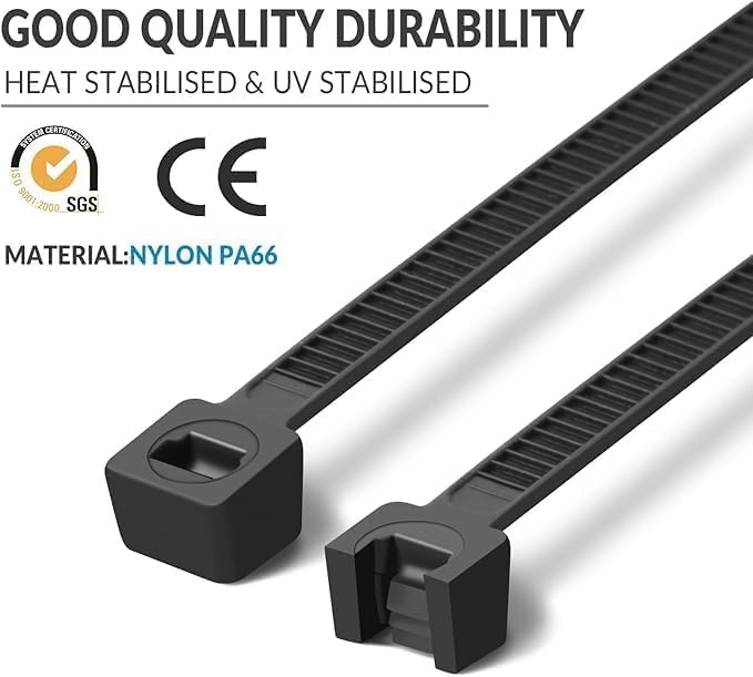 XINGO 12 Garden Green Zip Ties Heavy Duty 100 Pack, 120 LBS Tensile Strength, Premium Nylon Cable Wire Ties, Self-locking Plastic Ties for Indoor and Outdoor Use