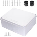 Junction Box, Zulkit Project Box with Reserved Holes IP65 Waterproof Dustproof Electrical Box ABS Plastic Project Enclosure White 11.8 x 9.8 x 4.7 Inch