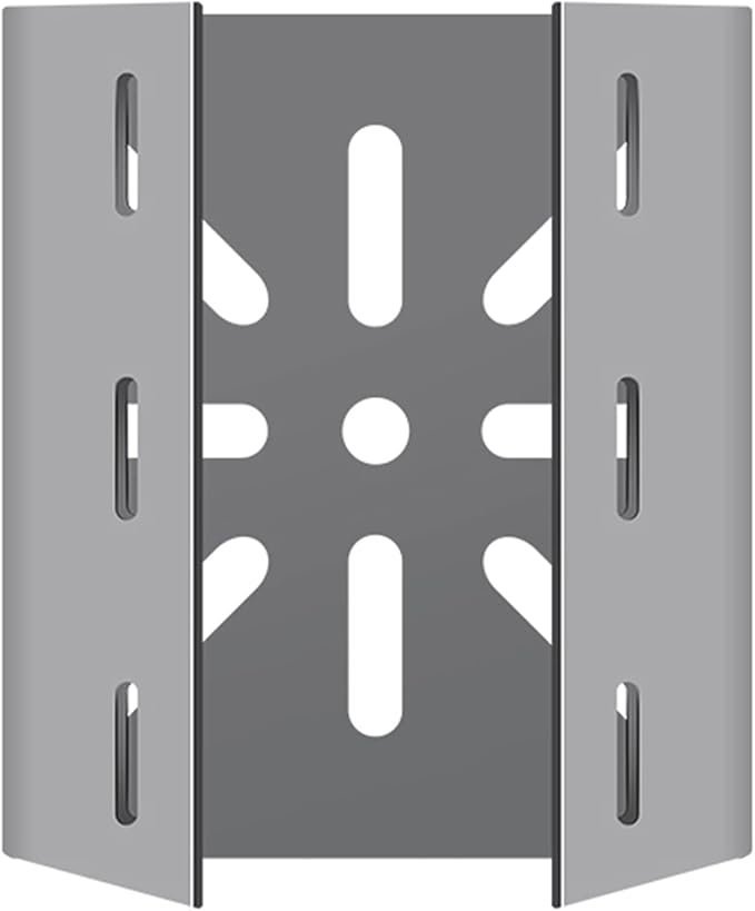 WiTi Universal Vertical Pole Mount for Security Camera, Stainless Steel Mounting Corner Bracket with 3 Loop Pipe Clamps, Suitable for CCTV Cameras LED Wall/Stage Lights, Solar Panels (small size)