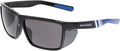 MCR Safety SR232AF Swagger SR2 Series Safety Glasses with Thermo Plastic Rubber Nose Pads and Detachable Side Shields, Black/Blue Frame, UV-AF Gray Lens