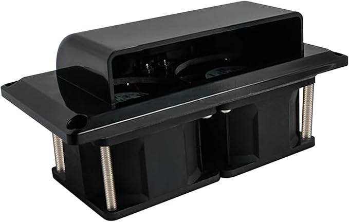 Flylin 12V RV Side Vent Fan, Air Vent Ventilation Fan with Mounting Screws Plastic Exhaust Fan for RV Motorhome Caravan Camper Boat Marine Yacht (Black)