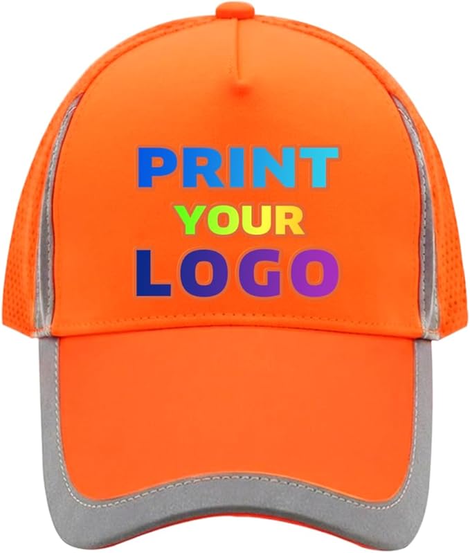YOWESHOP Reflective Safety Baseball Cap Customize Logo with Removable PE Shell Hi-Vis Safety Work Hat