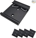 1.73" Width DIN Rail Mounting Clip, Universal Aluminum Alloy Bracket, Snap-in Fixed Clamp for 35mm Slotted DIN Rail, 4-Pack