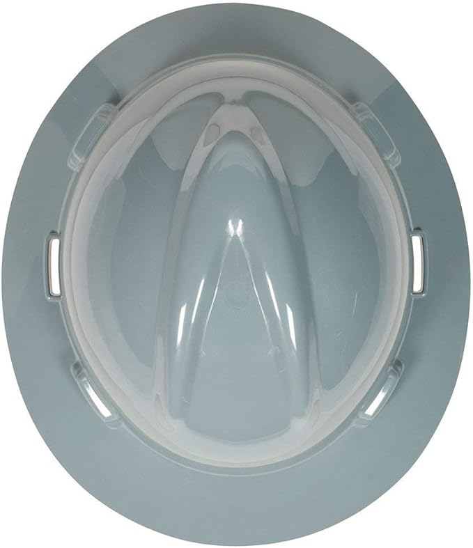 MSA V-Gard Full-Brim Hard Hat with Suspension - Polyethylene Shell, Superior Impact Protection and Self Adjusting Crown Straps - Standard Size Hard Hat