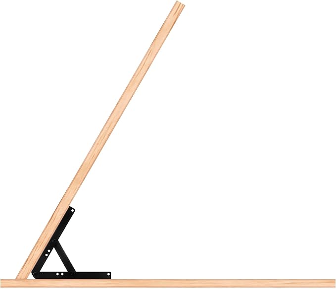 Heavy Duty Adjustable Angle Bracket (2 pc) for Wall Mount, Roof Mount, Foldable Hinge Bracket, Truss and Frame for Solar Panel Stand, Awning Roof, Commercial Sign, Table Shelf Support.