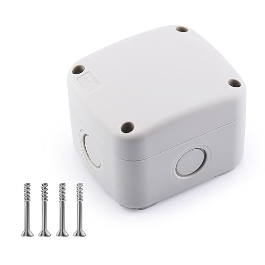 Nineleaf Waterproof Junction Box,IP66 Weatherproof Electrical Project Boxes,3.3X 2.8 x 2.3 inch,Universal PVC/ABS Plastic Project Enclosure Box,White