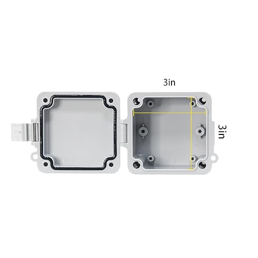 Weatherproof Electrical Box - Project Box Outdoor ABS Plastic Junction Box,Universal DIY Project Box for Indoor/Outdoor Use with Wall-Mount Bracket (3.5"x3.4"x2.3")